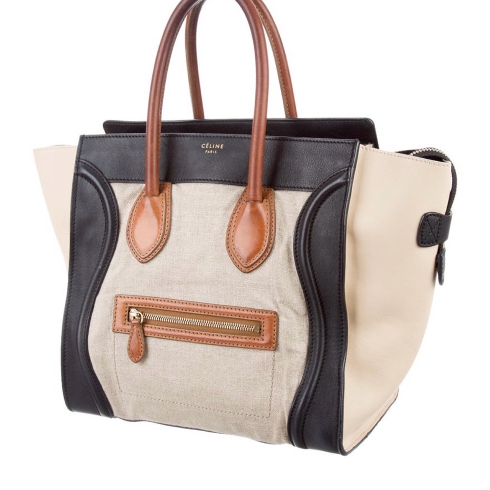 Beige and Black Women's Bag